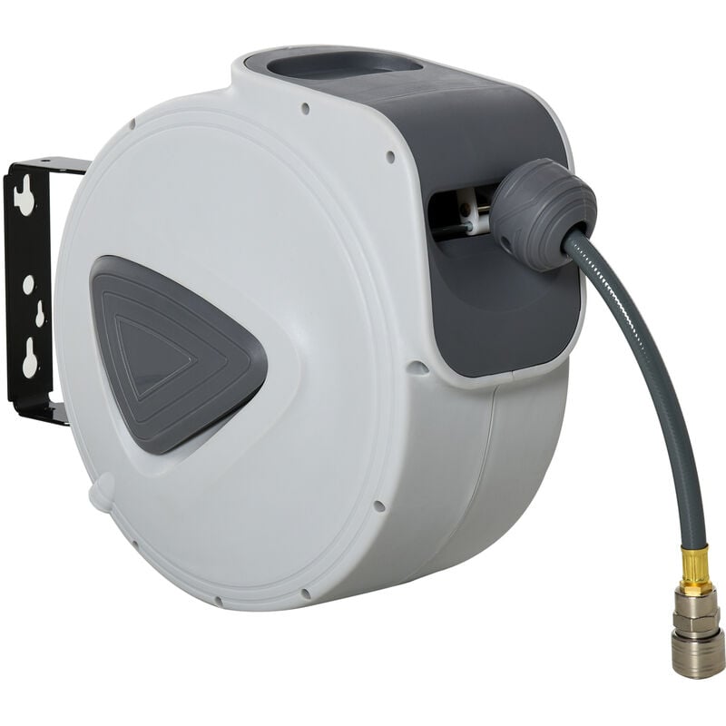 Durhand - Avvolgitubo Automatico da Parete Professionale, Tubo 20m Attacco Φ1/4''