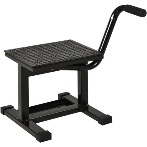 DURHAND CAVALLETTO ALZAMOTO IN ACCIAIO MAX 150KG CON SUPERFICIE IN GOMMA E MANOVELLA. 48X34X43 CM. NERO