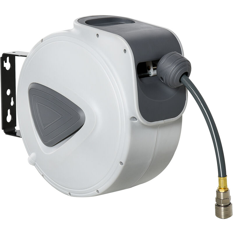 Retractable Air Hose Reel Wall Mount Auto Rewind Extension 10m - Durhand