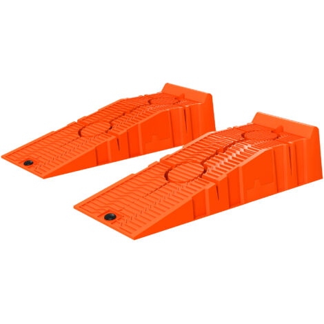 DURHAND Set 2 Rampe per Automobili in Plastica Arancione da 5 Tonnellate max