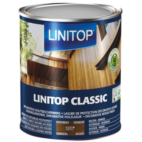 Durieu Linitop classic lasure satin 1l chêne foncé - LINITOP