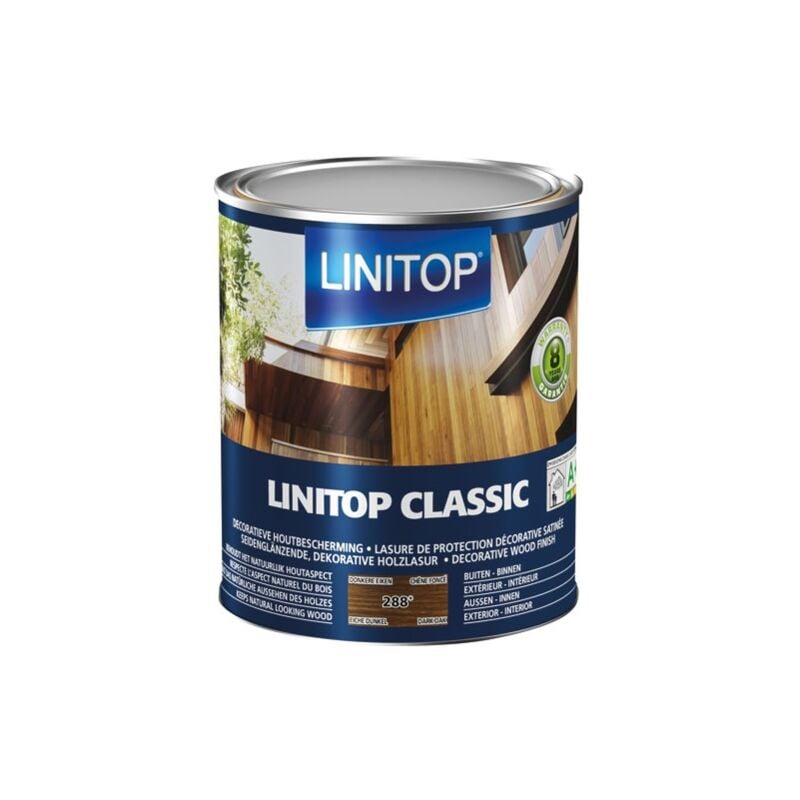 Linitop - Classic lasure satin 1 l chêne foncé
