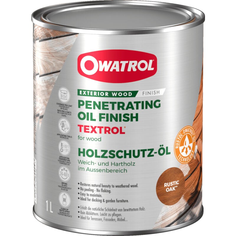 Saturateur extérieur bois résineux / Autoclaves Owatrol textrol® Chêne rustique (ow13) 2.5 litres