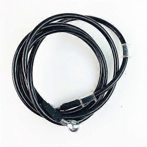 Durite de frein hydraulique tressée pour moto (950 mm - 2200 mm), raccord banjo 10 mm, compatible Suzuki, Kawasaki, Yamaha et Honda. Longueur : 220 cm.