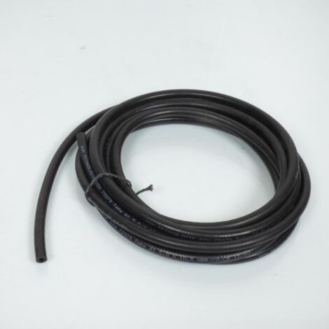 Durite essence 5x10.5mm x 5m noire renforcée spécial hydrocarbure