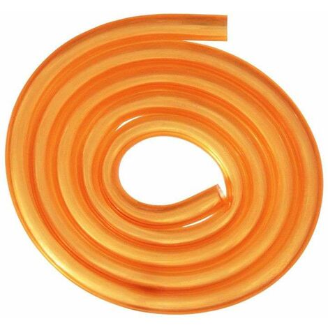 Durite essence orange transparente 5mm longueur 2m tondeuse tracteur moto scooter tuyau carburant
