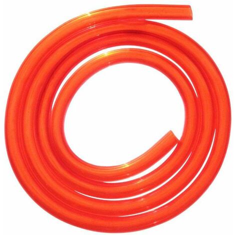 Durite essence rouge transparente 5mm longueur 2m tondeuse tracteur moto scooter tuyau carburant