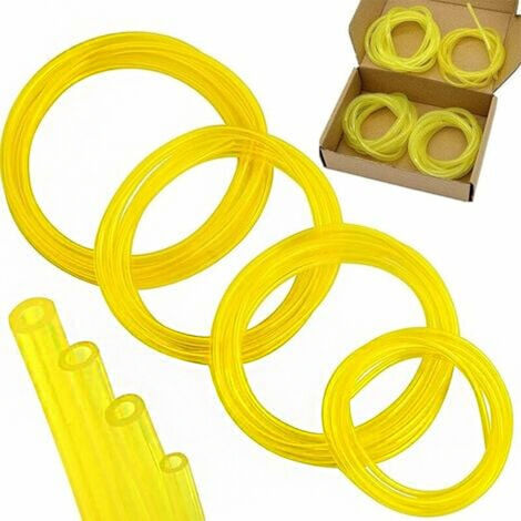 Durite Essence Set 4 Pi��ces Tuyau de Carburant Tuyau d'essence 1,5 m��tre pour Souffleur Coupe-bordure Trononneuse Debroussailleuse, Tuyau de Carburant Flexible Tr��s R��sistant,AAMUNPA