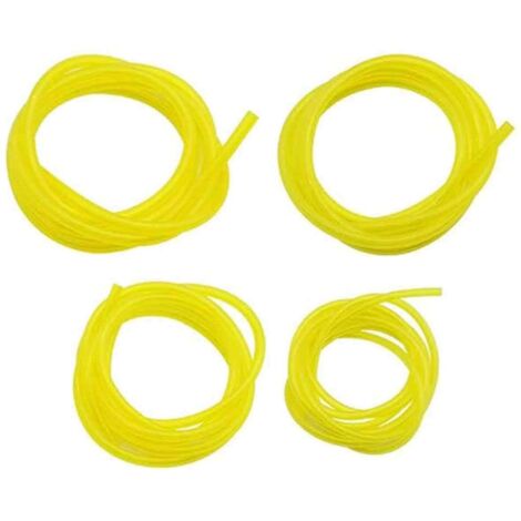 Durite Essence Set 4 Pièces Tuyau de Carburant Tuyau d'essence 1,5 mètre pour Souffleur Coupe-bordure Tronçonneuse Debroussailleuse, Tuyau de Carburant Flexible Très Résistant