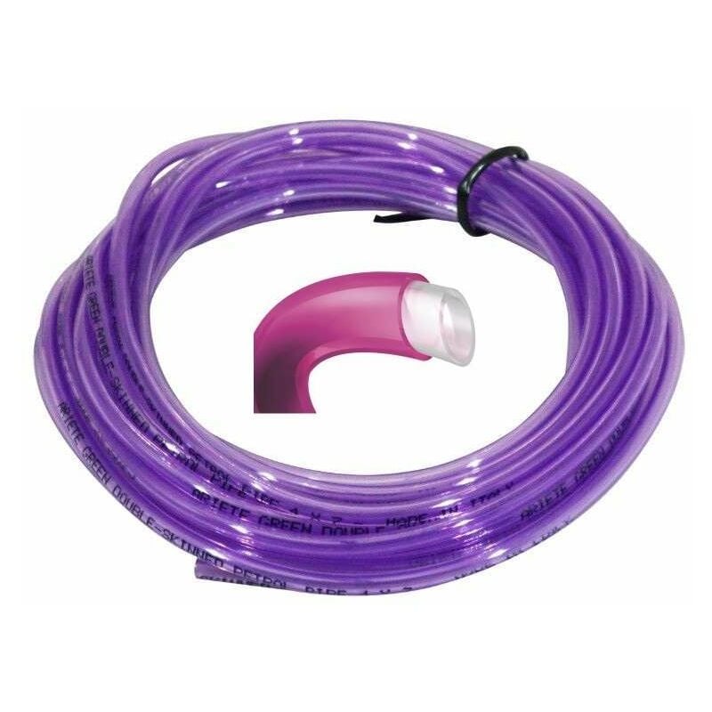 Cyclingcolors - Durite essence violette translucide double épaisseur haute qualité spéciale sans plomb Hydrocarbure Huile Tuyau Carburant, Ø4mm x 2