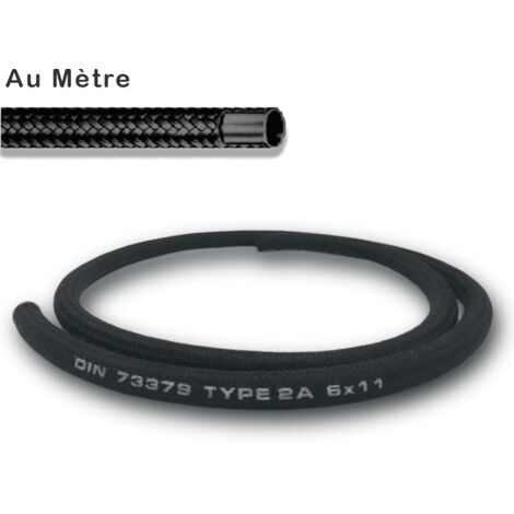 Durite tréssée, essence & gasoil Tuyau de carburant DIN 73379 Type 2A 6 x 11 (au mètre) - 3RG
