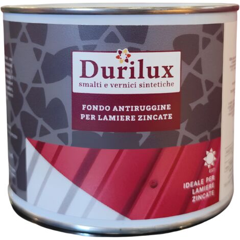 Durizinc fondo ancorante antiruggine lamiere zincate natura alchidica diluibile formato 500 ml - confezione 1