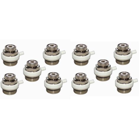 Duro Vent  10er Pack Automatischer Heizkörper-Entlüfter 1/2" – Kontinuierliche Entlüftung, Energie sparen & Luftgeräusche vermeiden – Heizungsentlüfter für Heizkörper, Kessel, Fußbodenheizung & mehr