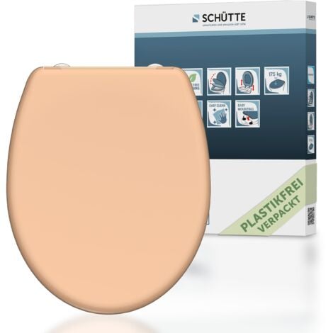 Duroplast WC-Sitz BEIGE, mit Absenkautomatik und Schnellverschluss