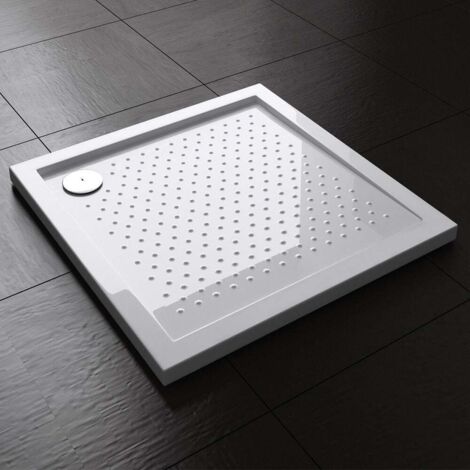 Durovin Bathrooms Acrylic Shower Tray Anti Slip Surface - Rectangular - 800 x 800mm