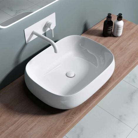 Durovin Bathrooms Ceramic Basin - Countertop  Rectangular Washing Bowl  sink 560 x 440 x 155mm