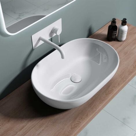 Durovin Bathrooms Countertop Sink Vessel - No Tap Hole - Oval 620 x 420 x150mm