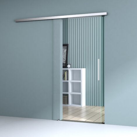 Durovin Bathrooms Internal Glass Sliding Door - Transparent - 1025mm - Bar Handle - With Soft Close