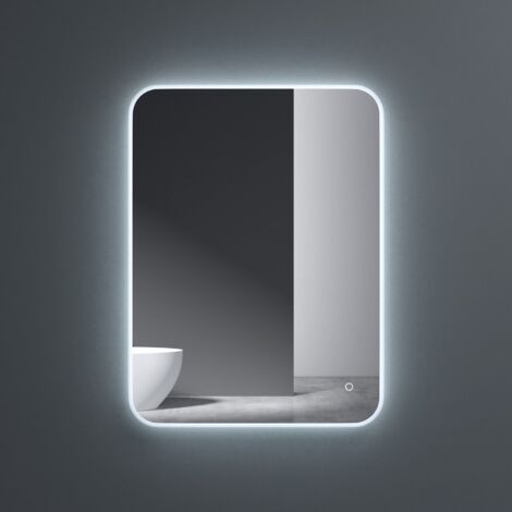 Durovin Bathrooms Wall Mounted Illuminated LED Bathroom Mirror  Touch Sensitive Switch And Anti Fog  800 x 600mm