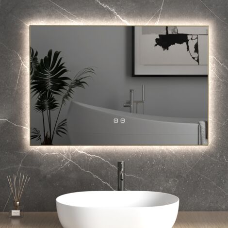 Durovin Bathrooms Wall Mounted Illuminated LED Bathroom Round Mirror  Touch Sensitive Switch And Anti Fog  600 x 600mm