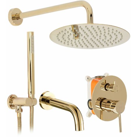 DUSCH- UND BADESET MIT LUNGO-AUSLAUF GOLD SKU REA-P4125