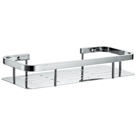 Duschablage aus Edelstahl - Eckregal für Badewanne und Bad zur Wandmontage (1 Ebene, Edelstahl)