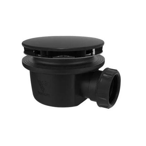 Duschablauf 90mm, extra flach Minime, schwarze ABS Haube 116mm
