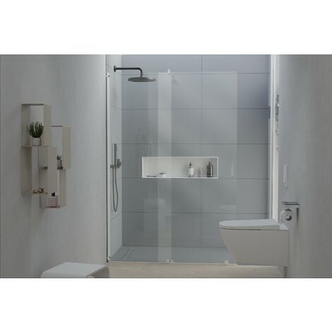 Duschabtrennung Bernstein Walk-In Nano NT101 Schiebetür Klarglas 8mm 140cm