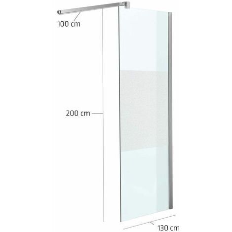 Duschabtrennung Nano rechteckig halbmilchglas 130x200x100 cm