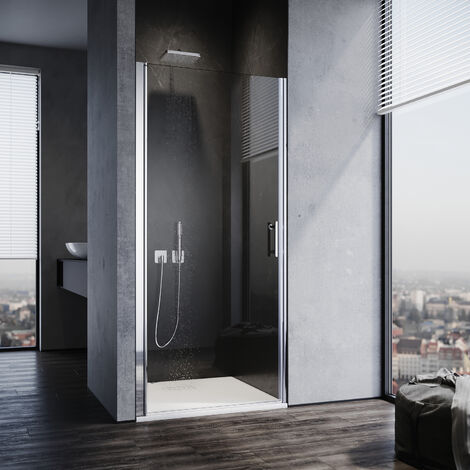 Duschabtrennung Nischentür Duschkabine Dusche Schwingtür NANO Echtglas 86x195cm