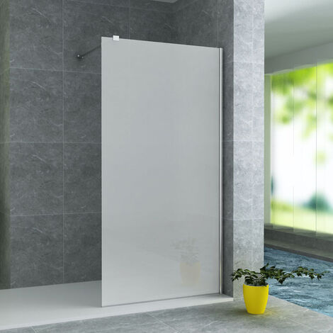 Duschabtrennung Walk-In Duschwand Milchglas vollsatiniert 8mm (BxH) 1400x2000mm