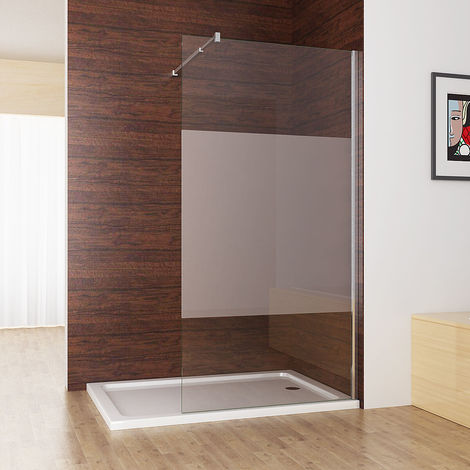 Duschabtrennung walk in Duschwand Seitenwand Dusche 10mm NANO teilsatiniert Glas Duschtrennwand 120 x 200 cm