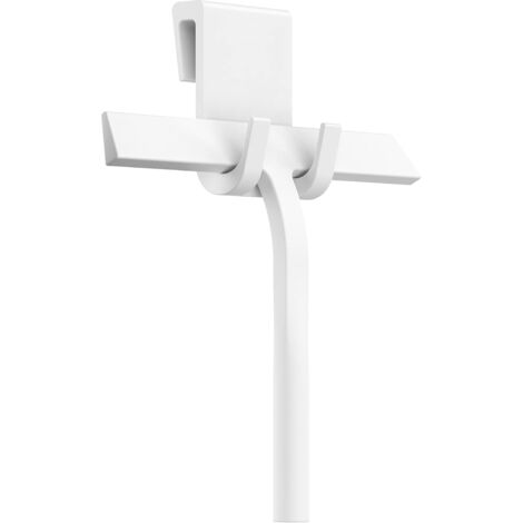 ERSANDY Duschabzieher aus weißem Silikon, Breite 23 cm – mit Aufhängung – Badabzieher entfernt Rückstände, ohne Rückstände zu hinterlassen – Fensterreiniger mit Edelstahlkern