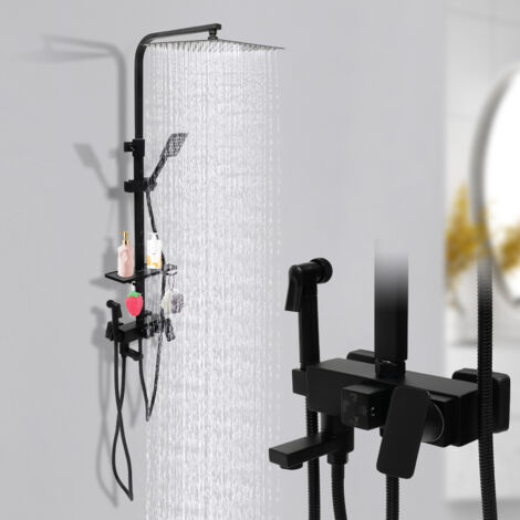 Duscharmatur Regendusche Duschset Handbrause Dusche Duschsystem mit Thermostat