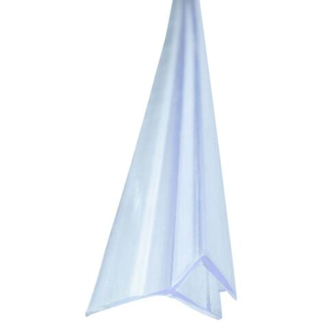 Duschdichtung Anschlagdichtung 135 Grad Transparent für einseitige Duschtür Öffnung, Duschlippe aus PVC, Abdichtung Dusche - für 6mm Glasstärke