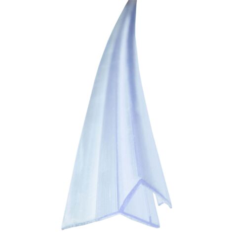 Duschdichtung Anschlagdichtung 135 Grad Transparent für einseitige Duschtür Öffnung, Duschlippe aus PVC, Abdichtung Dusche - für 8mm Glasstärke