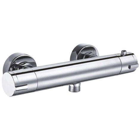 Dusche Mischbatterie K2O Chillout Quiet 26,3x6,7x7,8 cm Rund Chrom Design mit Thermostatarmatur und zwei Griffe