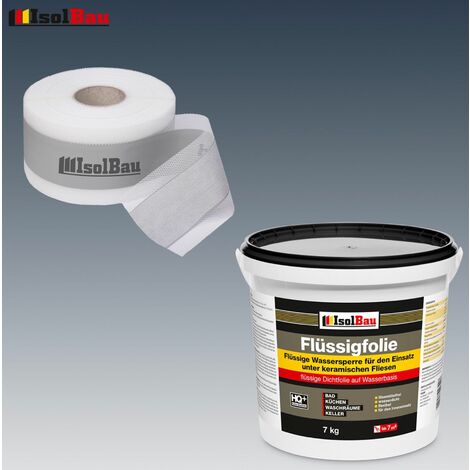 Duschelement Dichtset Flüssigfolie Dichtband Badabdichtung Duschabdichtung