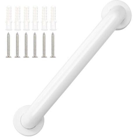 Duschgriff aus weißem Stahl, 30 cm, Haltegriff für ältere Menschen