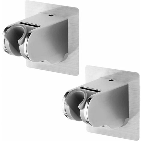Saugnapf Verstellbarer Duschkopfhalter - Abnehmbarer Universal-Wandhalterungshalter  mit 2 Haken - wasserdichter Duschkopfhalter (2 Stück)