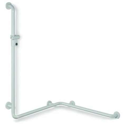 Duschhandlauf Hewi Serie 801 mit Brausestange, reinweiß, 1250 x 762 x 762 mm - 801.35.220 99