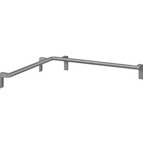 Duschhandlauf Normbau Serie Cavere aus Aluminium, inkl. Befestigung, Anthrazit-Metallic 95, 750 x 750 mm - 7484075095