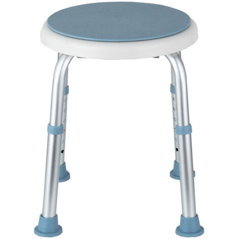 VINGO Duschhocker Badhocker Höhenverstellbar Duschstuhl bis 136kg Badsitz mit arm und rückenlehne Armlehne Reversibel