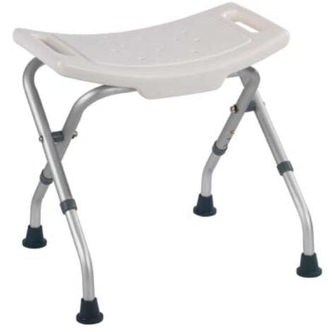 WENKO Duschhocker höhenverstellbarer Duschstuhl 47-51cm klappbar & platzsparend rutschfester Duschsitz Senioren Badhocker werkzeuglose Montage Duschhilfe für mehr Sicherheit Made in Germany