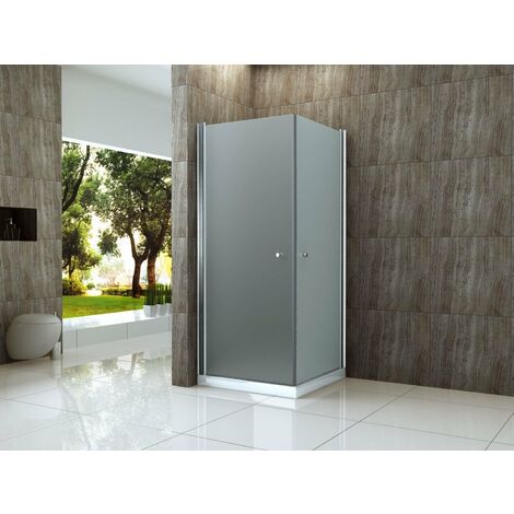Duschkabine AMBO-SATINIERT 80 x 80 cm ohne Duschtasse