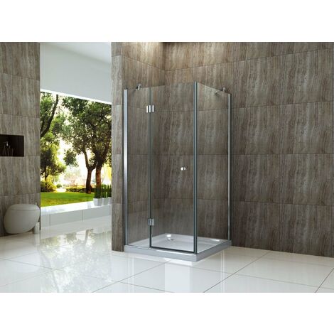 Duschkabine ARTO 80 x 80 x 195 cm ohne Duschtasse
