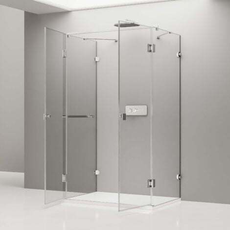 Duschkabine Bernstein EX412 U-Form 8mm Nano Echtglas 90x90x195cm