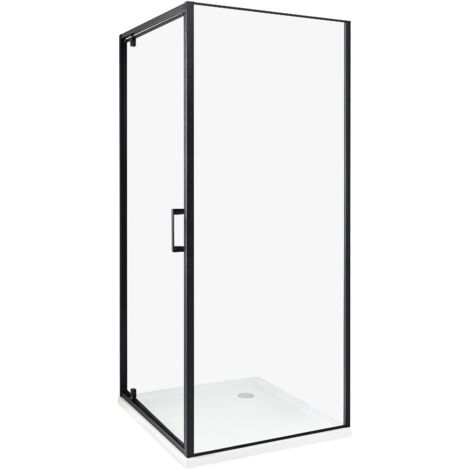 Duschkabine DARLI 80 x 80 x 185 cm Schwarz