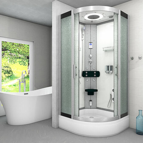 Duschkabine Dusche D58-60M0-EC Komplettdusche Fertigdusche 100x100 cm
