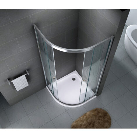 Duschkabine Viertelkreis Eckdusche Duschabtrennung Glas Runddusche Fulda 14 cm